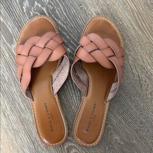 Rock & Candy Tan Braided Slide Sandals. Size 11
